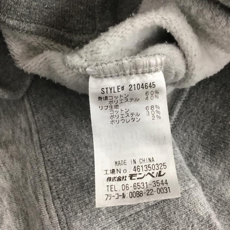 モンベル mont-bell トレーナー 長袖 2104645 長袖トレーナー スウェット クルーネック プルオーバー L ロゴ、文字 灰 / グレー / メンズ USED 古着 中古 10129079