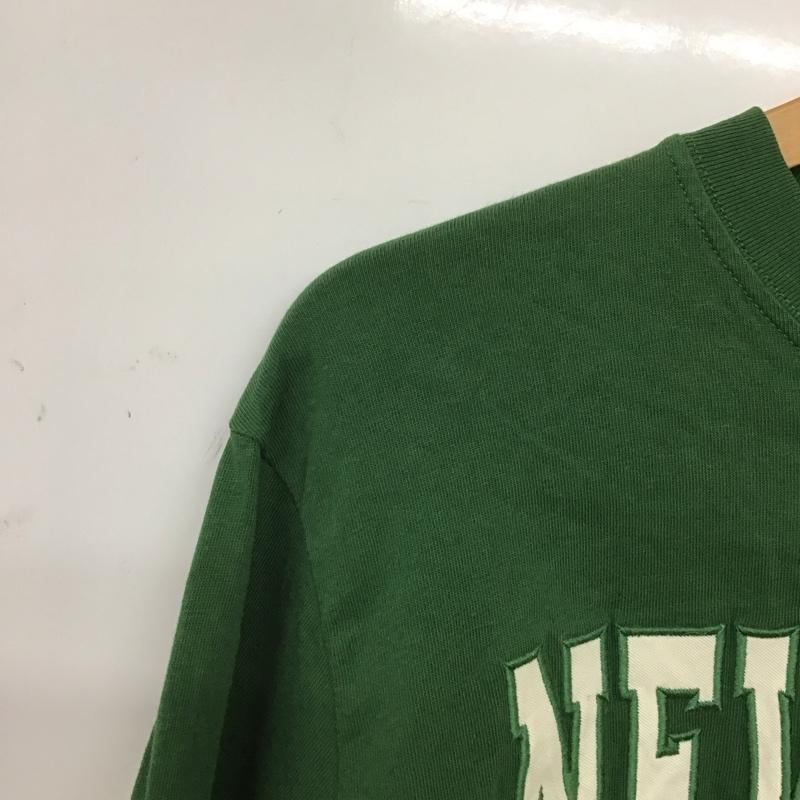ザラ ZARA Tシャツ 長袖 M プリント X ロゴ、文字 緑 / グリーン / レディース USED 古着 中古 10129639