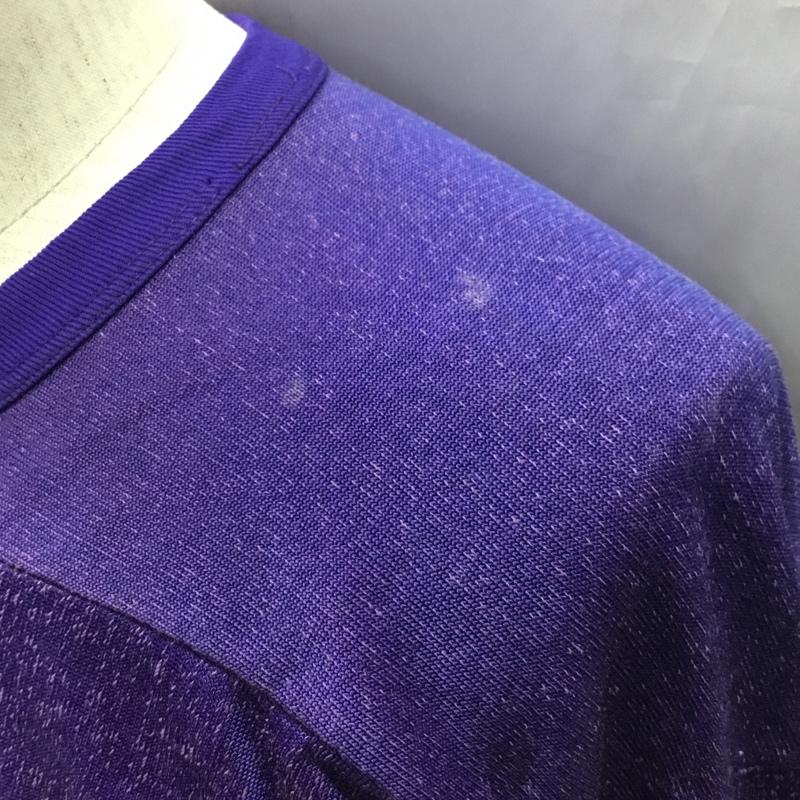 古着 USED カットソー 長袖 長袖カットソー Vネックカットソー プリントカットソー ロゴ、文字 紫 / パープル /  メンズ USED 古着 中古 10111002