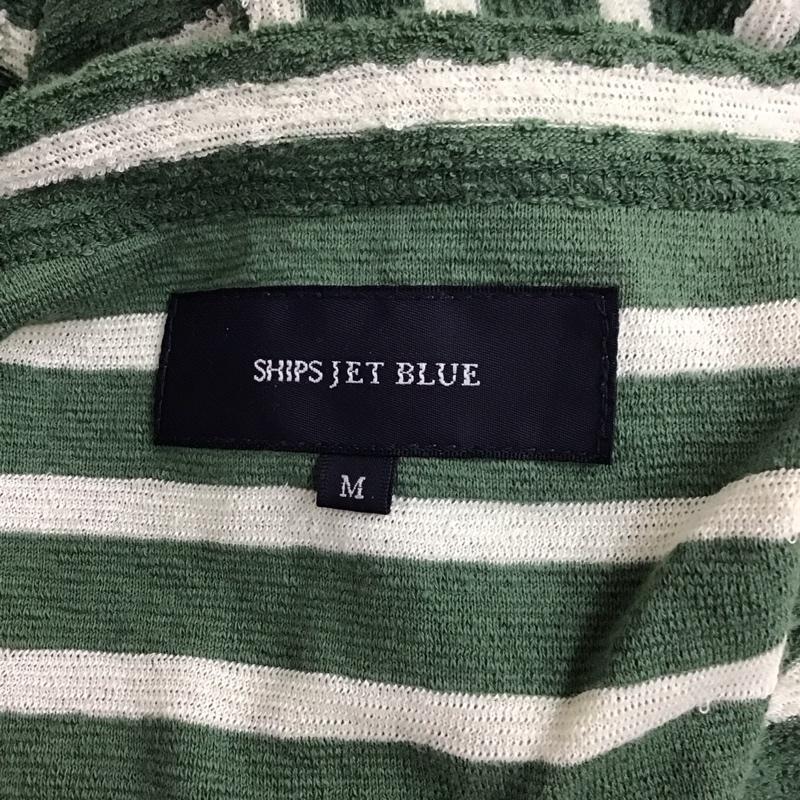 シップスジェットブルー SHIPS JET BLUE カーディガン 長袖 長袖カーディガン 長袖カットソー ノーカラージャケット 前開カーディガン M ボーダー柄 マルチカラー / マルチカラー / メンズ USED 古着 中古 10114183