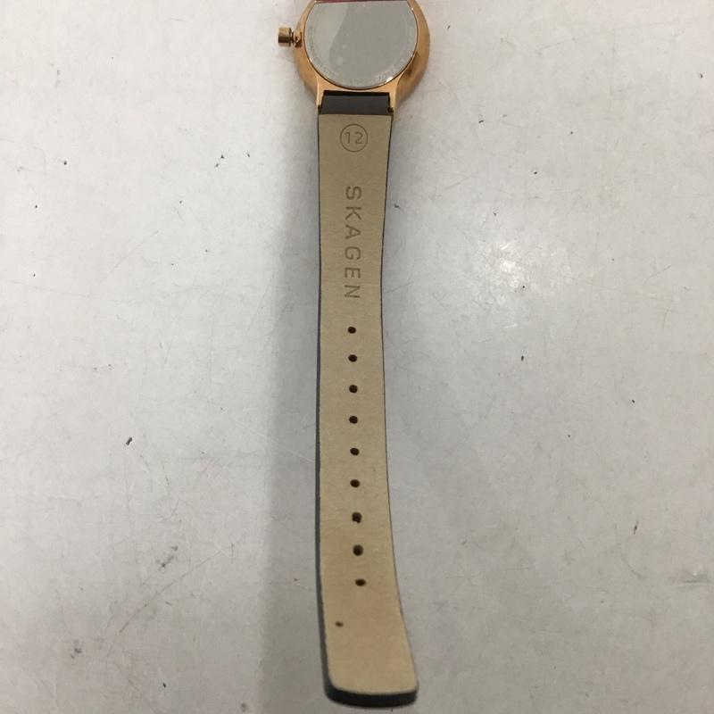 スカーゲン SKAGEN 腕時計 アナログ(クォーツ式) SKW2669 箱有 ロゴ、文字 灰 / グレー / X 金 / ゴールド / レディース USED 古着 中古 10134115