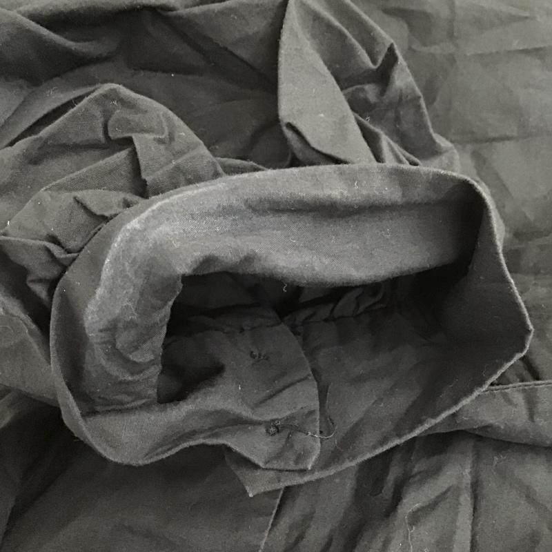ザラ ZARA シャツ、ブラウス 半袖 半袖シャツ ロングシャツ ノーカラーシャツ 前開カーディガン M 無地 黒 / ブラック / レディース USED 古着 中古 10105941