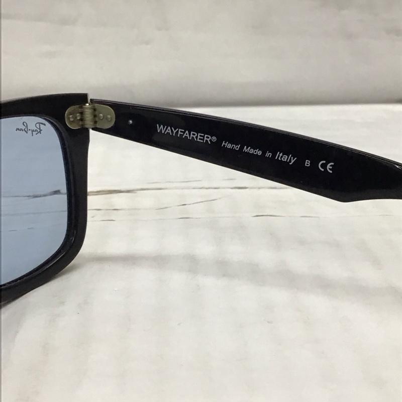 レイバン Ray-Ban めがね・サングラス サングラス RB2140-F WAYFARER 901 64 52-22 ロゴ、文字 黒 / ブラック / X 青 / ブルー / レディース USED 古着 中古 10118425