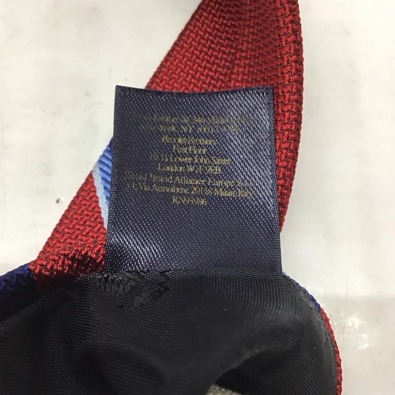 ブルックスブラザーズ BROOKS BROTHERS ネクタイ ネクタイ シルク ストライプ えんじ / ワインレッド / X 青 / ブルー / X 紺 / ネイビー / メンズ USED 古着 中古 10120898
