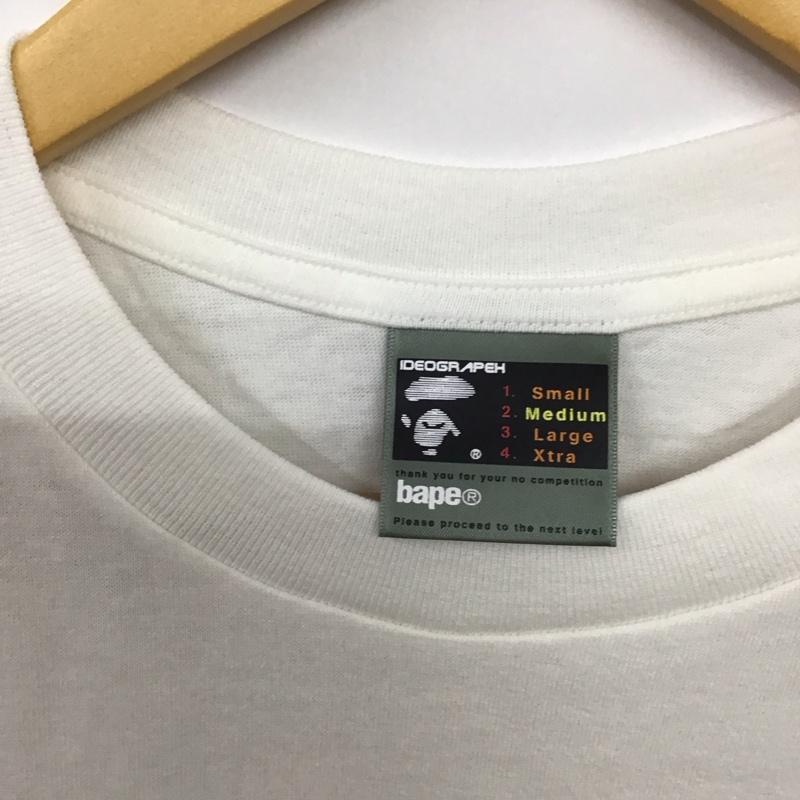 ベイプ BAPE Tシャツ 半袖 半袖カットソー プリントTシャツ クルーネックカットソー nerd M プリント 白 / ホワイト / メンズ USED 古着 中古 10137722