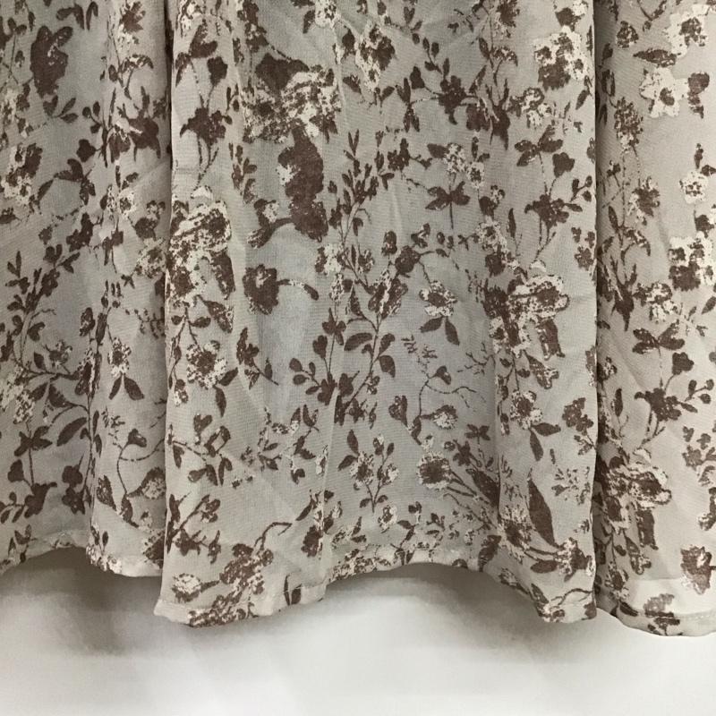 アルシーヴ archives ワンピース ロングスカート Vネック 長袖 花柄 紫 / パープル / レディース USED 古着 中古 10139409