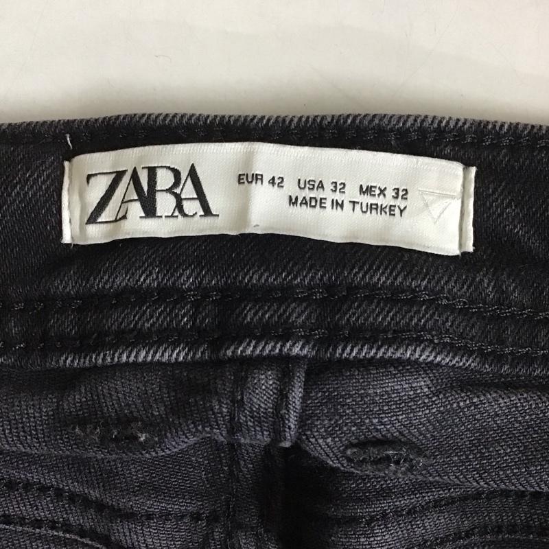 ザラ ZARA パンツ デニム、ジーンズ デニムパンツ スリムパンツ カジュアルパンツ ストレッチパンツ 42 無地 黒 / ブラック / メンズ USED 古着 中古 10127762