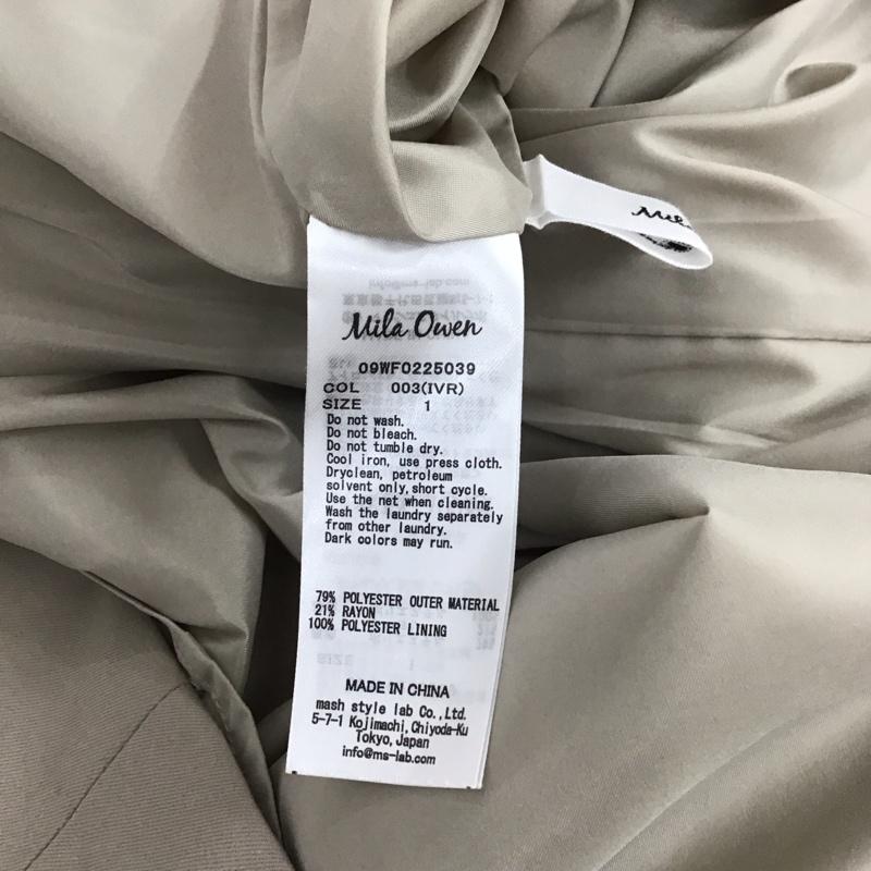 ミラオーウェン Mila Owen ワンピース ロングスカート 09WF0225039 Vネック 1 無地 ベージュ / ベージュ / レディース USED 古着 中古 10146511