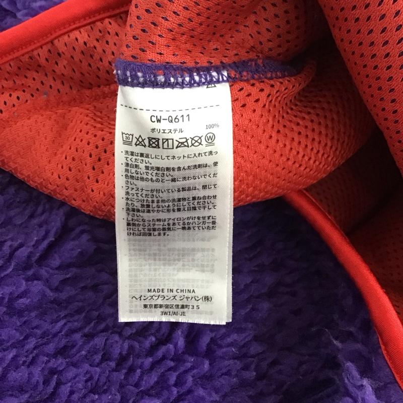 チャンピオン Champion ジャケット、上着 ジャンパー、ブルゾン CW-Q611 ボアフリースプルオーバー L ワンポイント 紫 / パープル / X 赤 / レッド / レディース USED 古着 中古 10146397