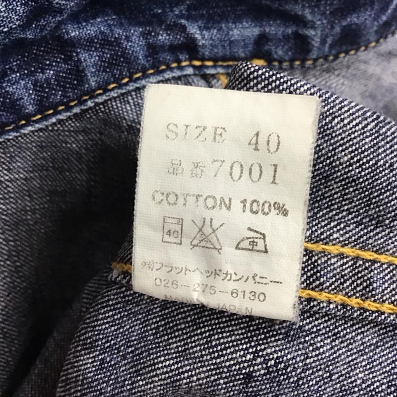 フラットヘッド The Flat Head シャツ、ブラウス 長袖 長袖シャツ デニムシャツ カラーシャツ 40 無地 インディゴ / インディゴ / メンズ USED 古着 中古 10125971