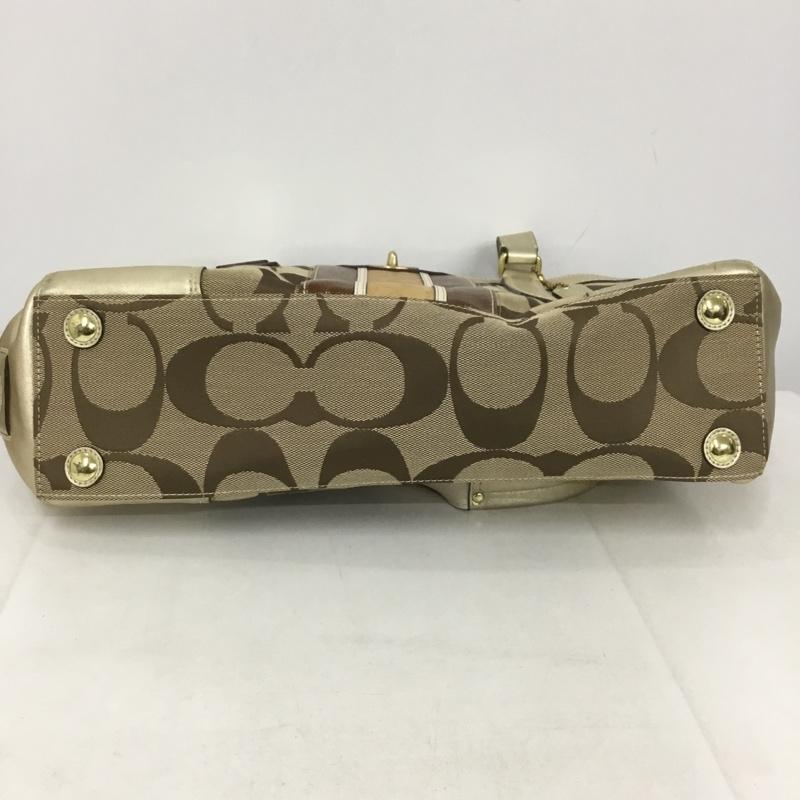 コーチ COACH ハンドバッグ ハンドバッグ F11637 ロゴ、文字 ベージュ / ベージュ / レディース USED 古着 中古 10133829