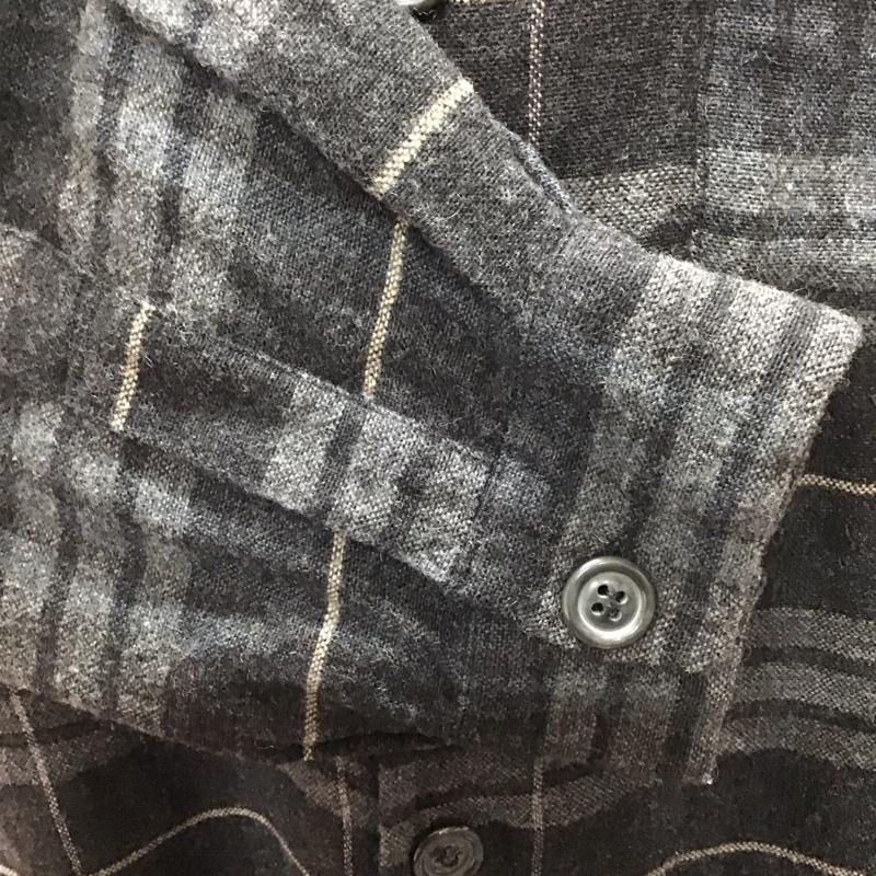 エンポリオアルマーニ EMPORIO ARMANI シャツ、ブラウス 長袖 長袖シャツ ノーカラーシャツ ポケットシャツ 長袖カットソー チェックシャツ 48 チェック マルチカラー / マルチカラー /  メンズ USED 古着 中古 10111469