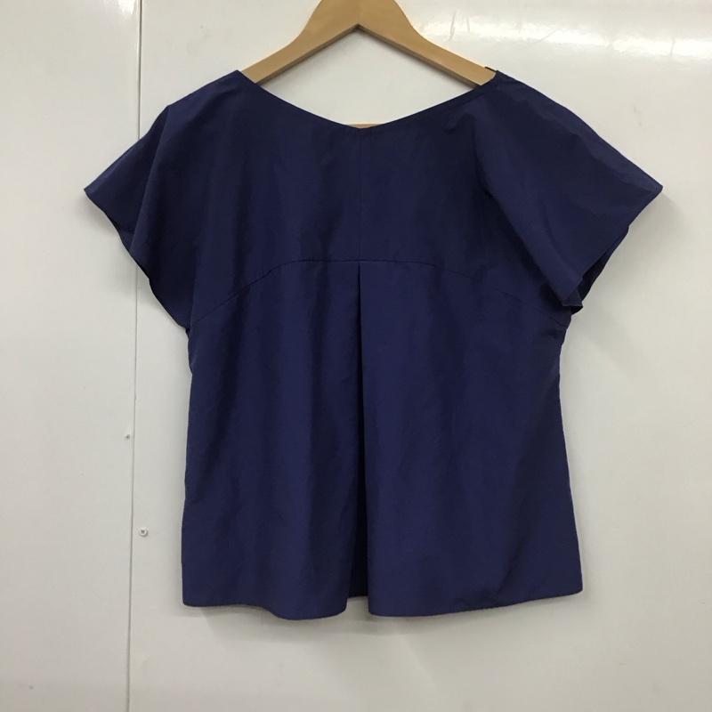 マッキントッシュフィロソフィー MACKINTOSH PHILOSOPH カットソー 半袖 H5M53-146-25 フレンチスリーブ Vネック 38 無地 青 / ブルー / レディース USED 古着 中古 10131276
