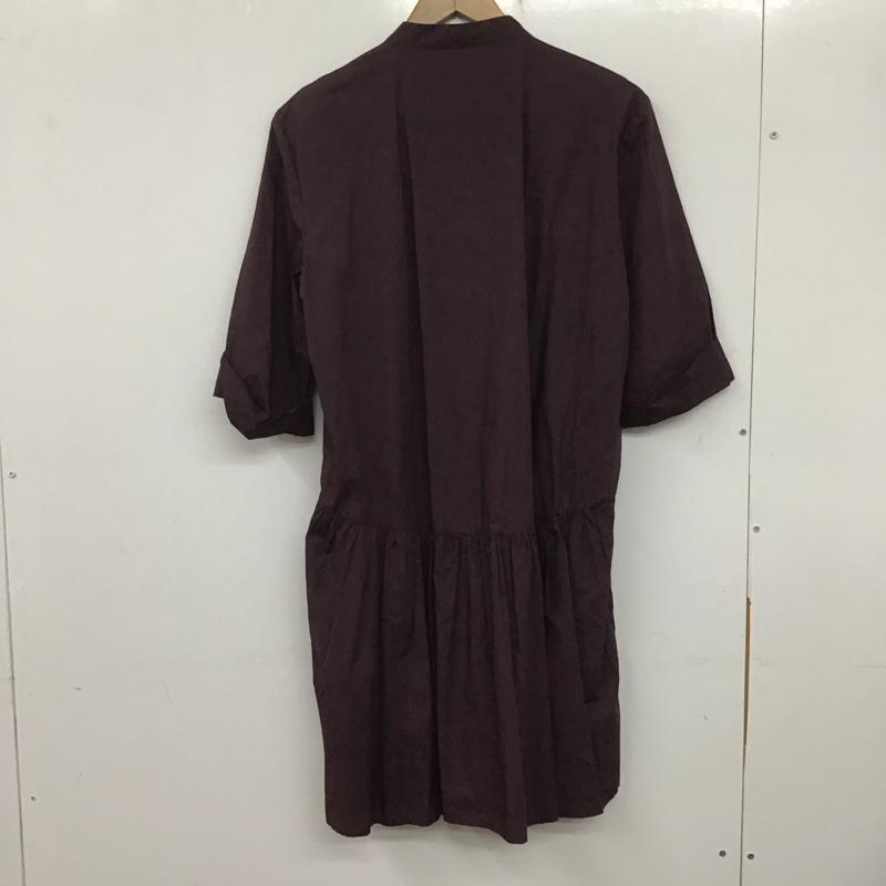 ザラ ZARA ワンピース ひざ丈スカート L 無地 紫 / パープル / レディース USED 古着 中古 10139540