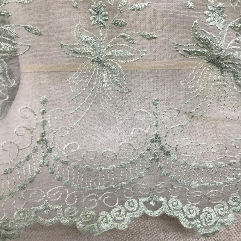エヴリス EVRIS カットソー 半袖 半袖カットソー 総柄 レースカットソー シースルーカットソー FREE 刺繍 緑 / グリーン /  レディース USED 古着 中古 10103915