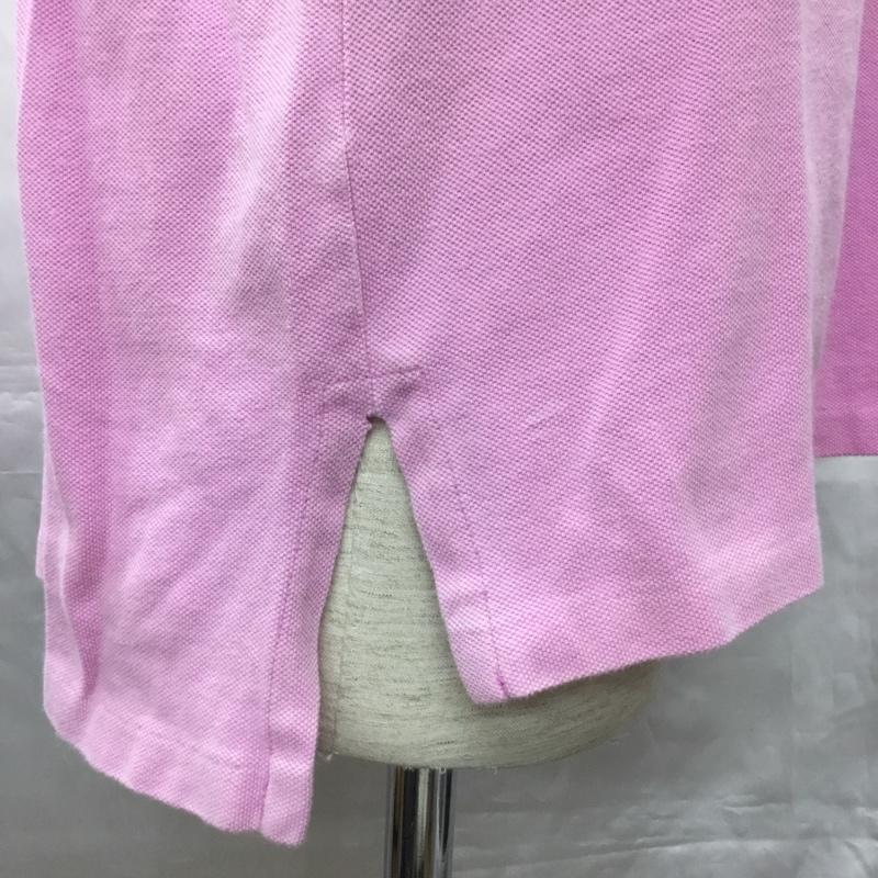 ポロバイラルフローレン Polo by RALPH LAUREN ポロシャツ 半袖 半袖ポロシャツ カラーシャツ 半袖カットソー XL ロゴ、文字 桃 / ピンク / メンズ USED 古着 中古 10109284