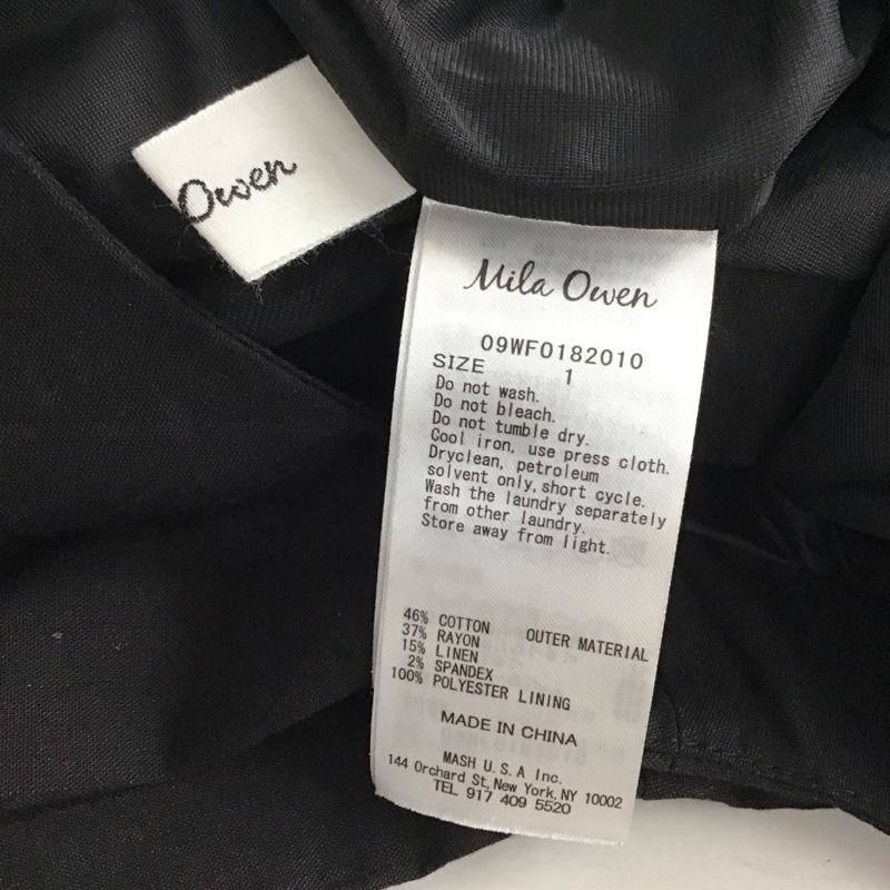 ミラオーウェン Mila Owen セットアップ セットアップ 09WF0182010 パンツ ノースリーブ 1 無地 黒 / ブラック / レディース USED 古着 中古 10133312