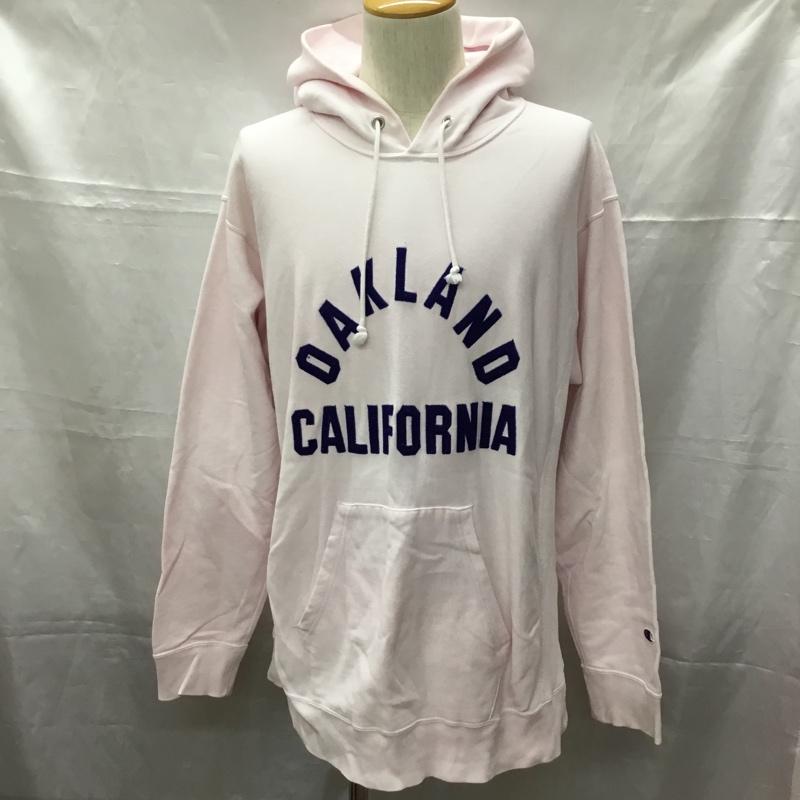 チャンピオン Champion トレーナー 長袖 XL ロゴ、文字 桃 / ピンク / メンズ USED 古着 中古 10112810