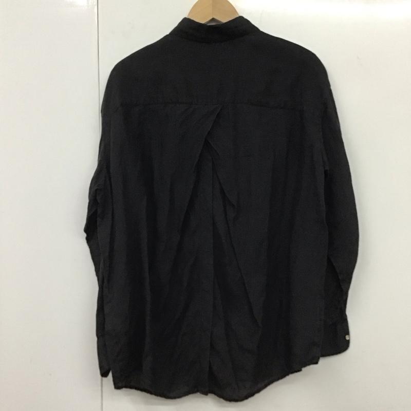 ラウンジドレス Loungedress シャツ、ブラウス 長袖 FREE 無地 黒 / ブラック / レディース USED 古着 中古 10131682