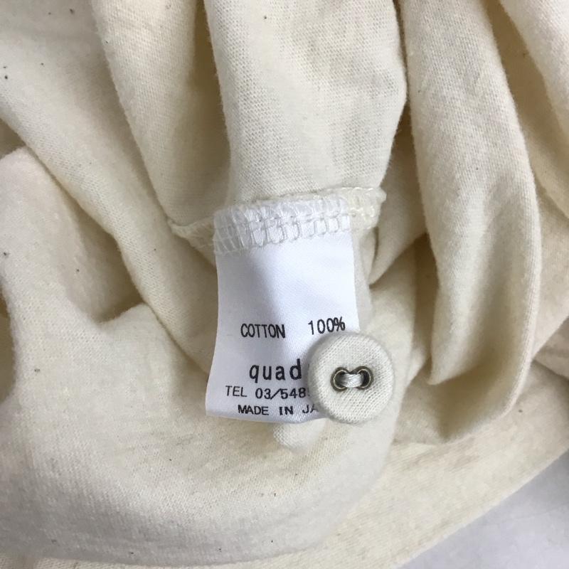 クオドロ quadro シャツ、ブラウス 長袖 バンドカラー コットン プルオーバー カットソー 2 無地 アイボリー / アイボリー / メンズ USED 古着 中古 10122158
