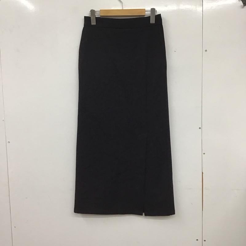 ローリーズファーム LOWRYS FARM スカート ロングスカート スリット L 無地 黒 / ブラック / レディース USED 古着 中古 10134685