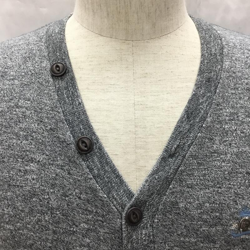ディーゼル DIESEL カットソー 長袖 ヘンリーネック S ワンポイント 灰 / グレー /  メンズ USED 古着 中古 10109250