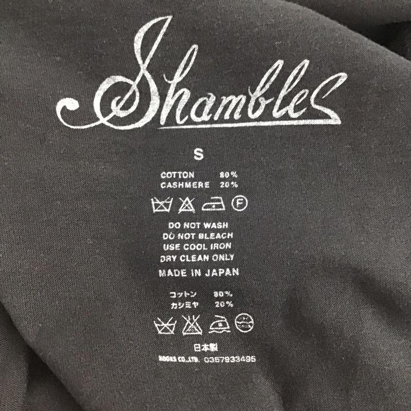 ナンバーナイン NUMBER (N)INE カットソー 長袖 長袖カットソー プリントカットソー クルーネック shambles S 無地 黒 / ブラック / メンズ USED 古着 中古 10137126