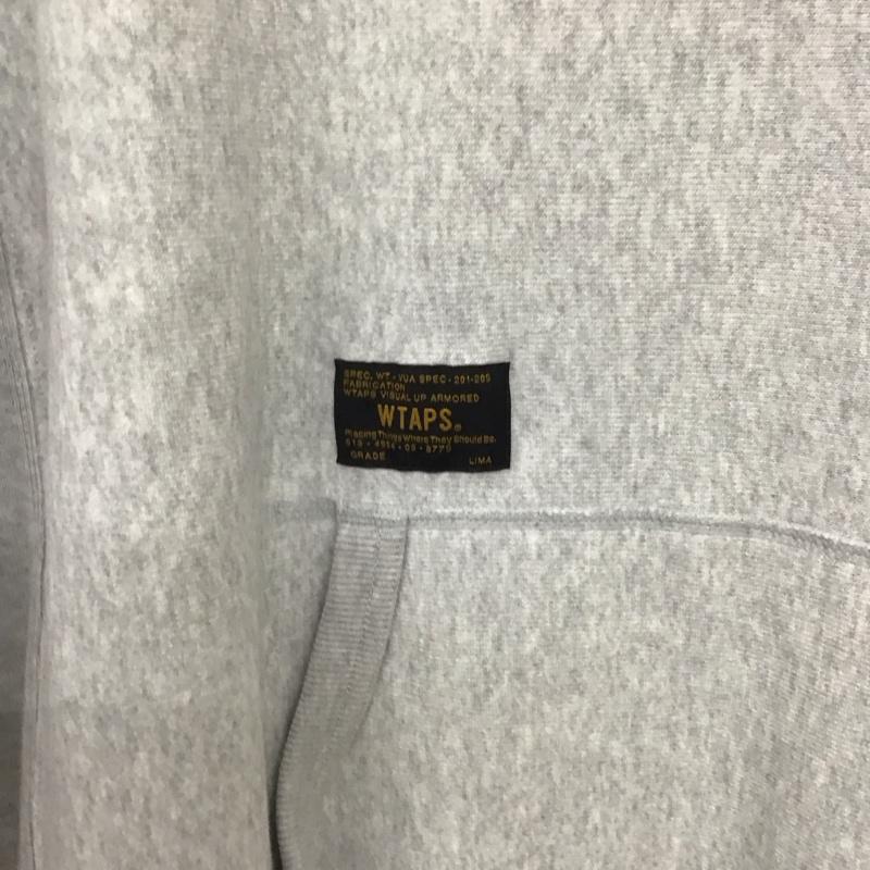 ダブルタップス WTAPS パーカー 長袖 長袖パーカー プルオーバーパーカー スウェット L プリント 灰 / グレー / メンズ USED 古着 中古 10132668