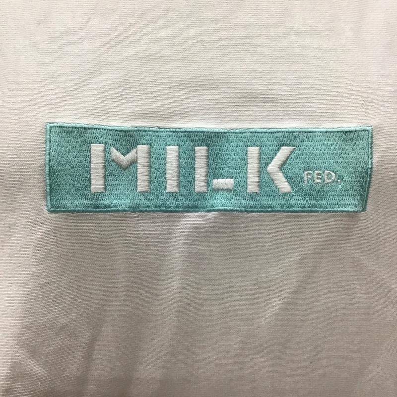 ミルクフェド MILKFED. Tシャツ 半袖 CWSP387 Champion クルーネック FREE ロゴ、文字 白 / ホワイト / レディース USED 古着 中古 10112418