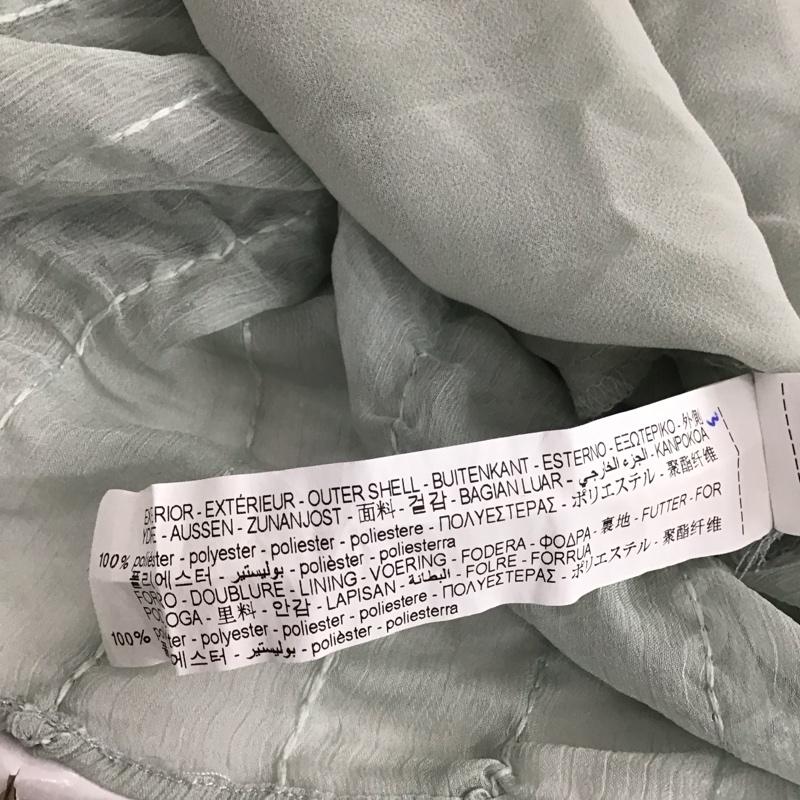 ザラ ZARA カットソー 長袖 2329 471 526 Vネック フリンジ シアー S 薄緑 / ライトグリーン / レディース USED 古着 中古 10123057