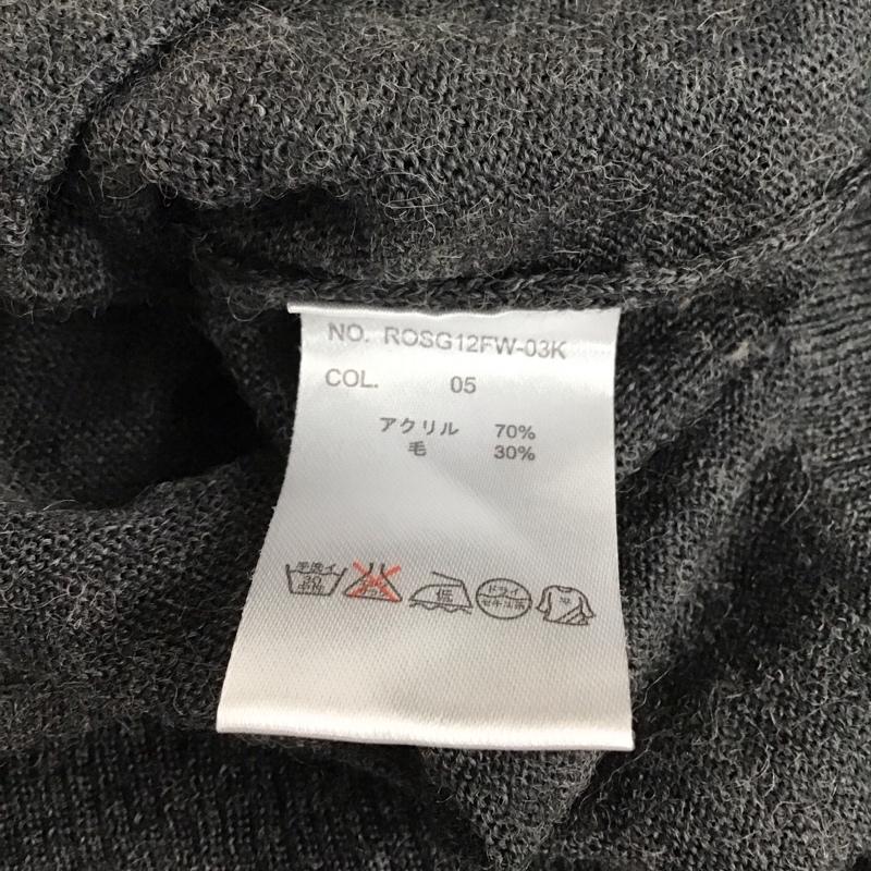ロエン ROEN カーディガン 長袖 ROSG12FW-03K スカル柄ニットカーディガン 長袖ニットカーディガン L 無地 灰 / グレー / メンズ USED 古着 中古 10135726