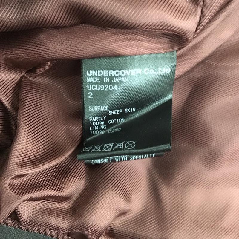アンダーカバー UNDERCOVER ジャケット、上着 ライダース ucu9204 18AW シープスキン ダブル ライダース ジャケット 2 無地 X ロゴ、文字 黒 / ブラック / メンズ USED 古着 中古 10119736