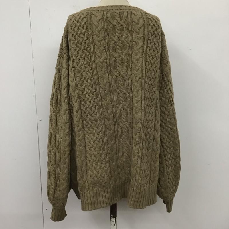 ページボーイ PAGEBOY ニット、セーター 長袖 長袖ニットカットソー ニット セーター Vネックニット FREE 総柄 茶 / ブラウン / レディース USED 古着 中古 10119435