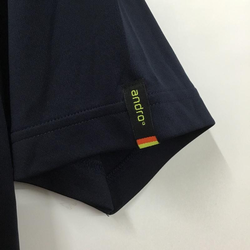 アンドロ andro Tシャツ 半袖 卓球ウェア スポーツウェア タグ付き M ロゴ、文字 紺 / ネイビー / X 桃 / ピンク / レディース USED 古着 中古 10135668