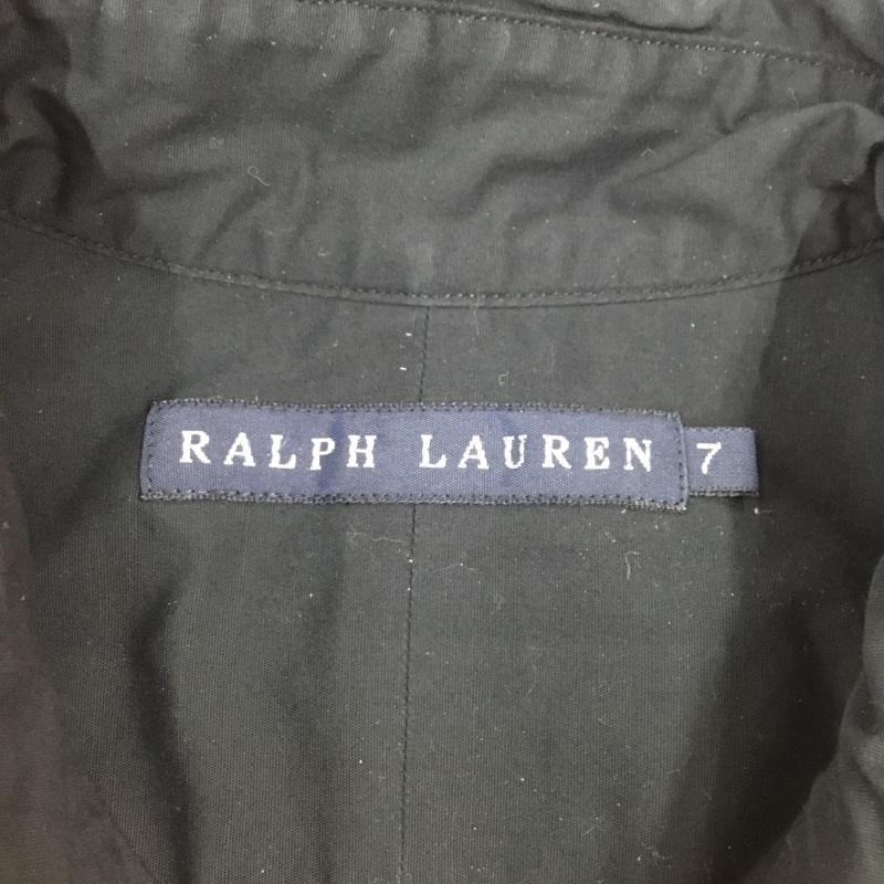 ラルフローレン RALPHLAUREN シャツ、ブラウス 長袖 長袖シャツ カラーシャツ 無地シャツ 長袖カットソー 7 無地 黒 / ブラック / レディース USED 古着 中古 10107420