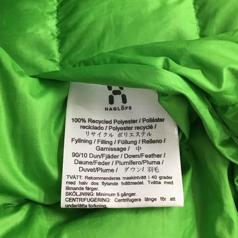 ホグロフス HAGLOFS ベスト ベスト ダウンベスト ノースリーブカットソー ジップアップジャケット S ロゴ、文字 緑 / グリーン / メンズ USED 古着 中古 10106811