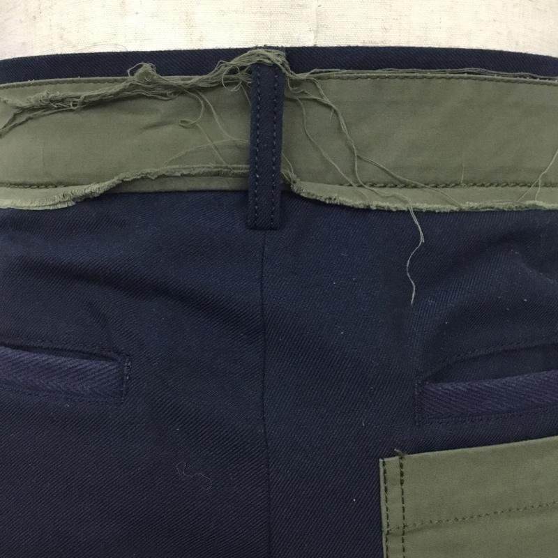 サカイ Sacai パンツ ショートパンツ 19-01878M RAYONBELTEDSHORTS ハーフパンツ ショートパンツ 1 無地 紺 / ネイビー /  メンズ USED 古着 中古 10120951