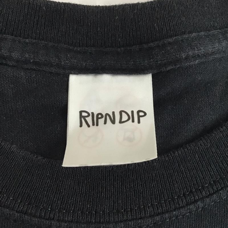 リップンディップ RIPNDIP カットソー 長袖 長袖カットソー クルーネックカットソー ロングスリーブカットソー プリントTシャツ L プリント 黒 / ブラック /  メンズ USED 古着 中古 10109760