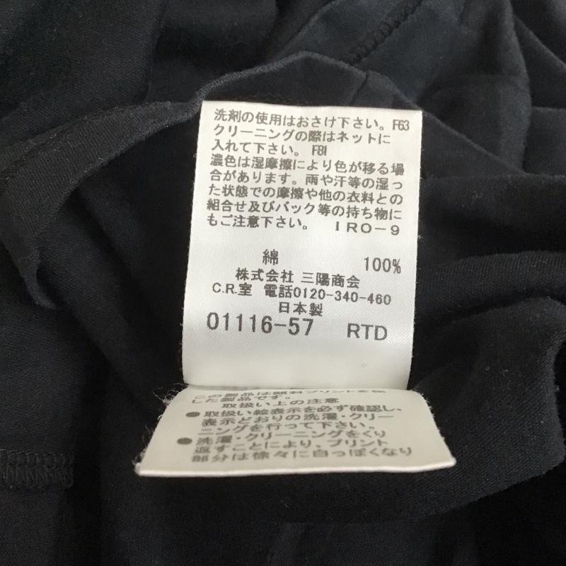 バーバリーロンドン Burberry London カットソー 長袖 FA082-928-09 クルーネック 2 プリント 黒 / ブラック /  レディース USED 古着 中古 10108342