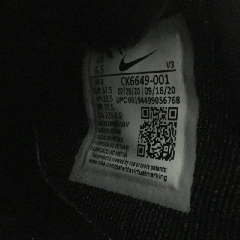 ナイキ NIKE スニーカー スニーカー CK6649-001 WMNS AIR FORCE 1 PIXEL 23.5cm 23.5cm ロゴ、文字 黒 / ブラック / X 白 / ホワイト / レディース USED 古着 中古 10127536