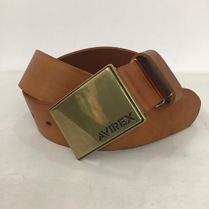 アヴィレックス AVIREX ベルト・バックル ベルト レザー ロゴ、文字 茶 / ブラウン / メンズ USED 古着 中古 10132448