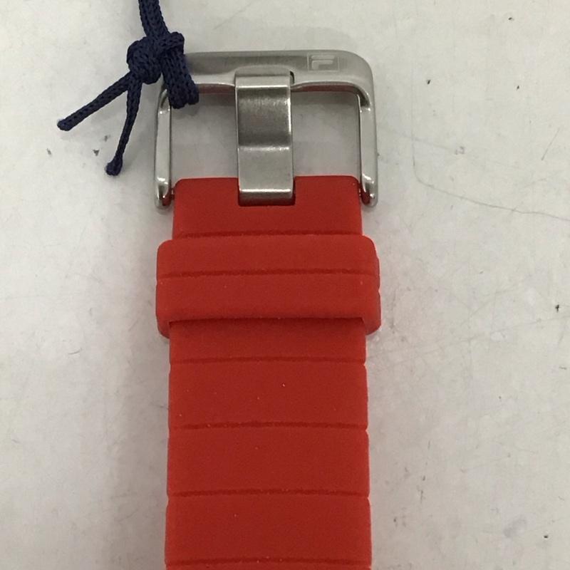 フィラ FILA 腕時計 デジタル 38-105-002 箱有 ロゴ、文字 赤 / レッド / レディース USED 古着 中古 10134474