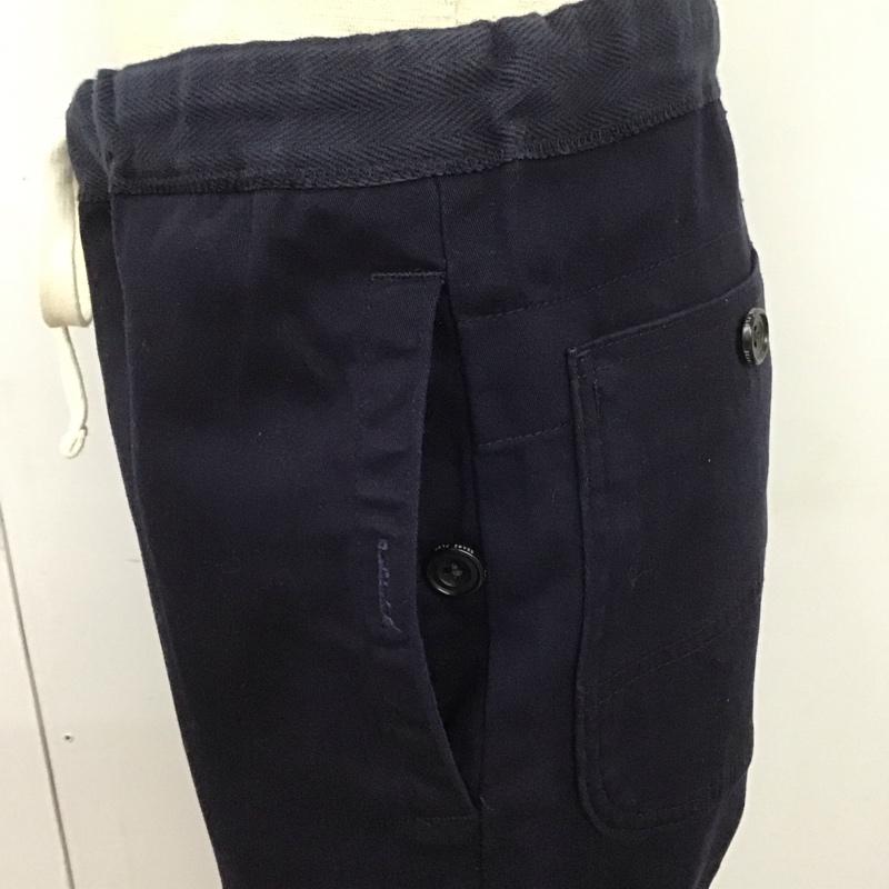 ビームス ジャパン BEAMS JAPAN ボトムス ボトムス カジュアルパンツ ワイドパンツ ストレッチパンツ 裾ゴム S 無地 紺 / ネイビー / メンズ USED 古着 中古 10107195