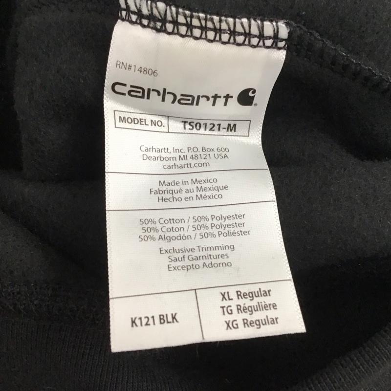 カーハート Carhartt トレーナー 長袖 ts0121-m MIDWEIGHTHOODEDSWEATSHIRT 長袖パーカー プルオーバー XL 無地 黒 / ブラック / メンズ USED 古着 中古 10112526