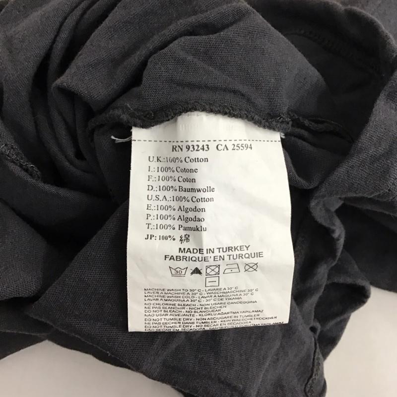 ディーゼル DIESEL Tシャツ 半袖 Uネック ロング丈 XS プリント チャコールグレー / チャコールグレー / レディース USED 古着 中古 10130592
