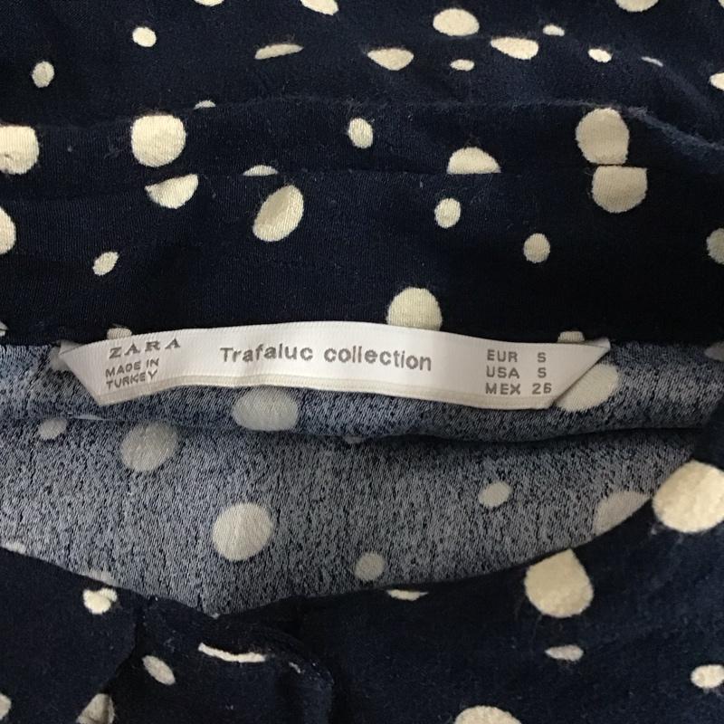 ザラ ZARA シャツ、ブラウス 長袖 S ドット 紺 / ネイビー / レディース USED 古着 中古 10120060
