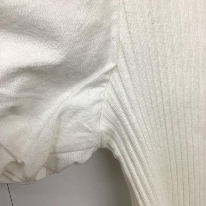 ザラ ZARA カットソー 半袖 0085/550/251 オーブンショルダー ニットT M 無地 白 / ホワイト / レディース USED 古着 中古 10131024
