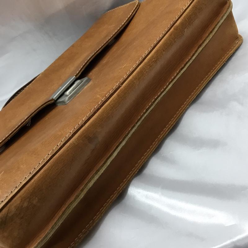 古着 USED ブリーフケース、書類かばん ブリーフケース、書類かばん レザー ショルダー 2WAY ビジネスバッグ 無地 キャメル / キャメル / メンズ USED 古着 中古 10119654
