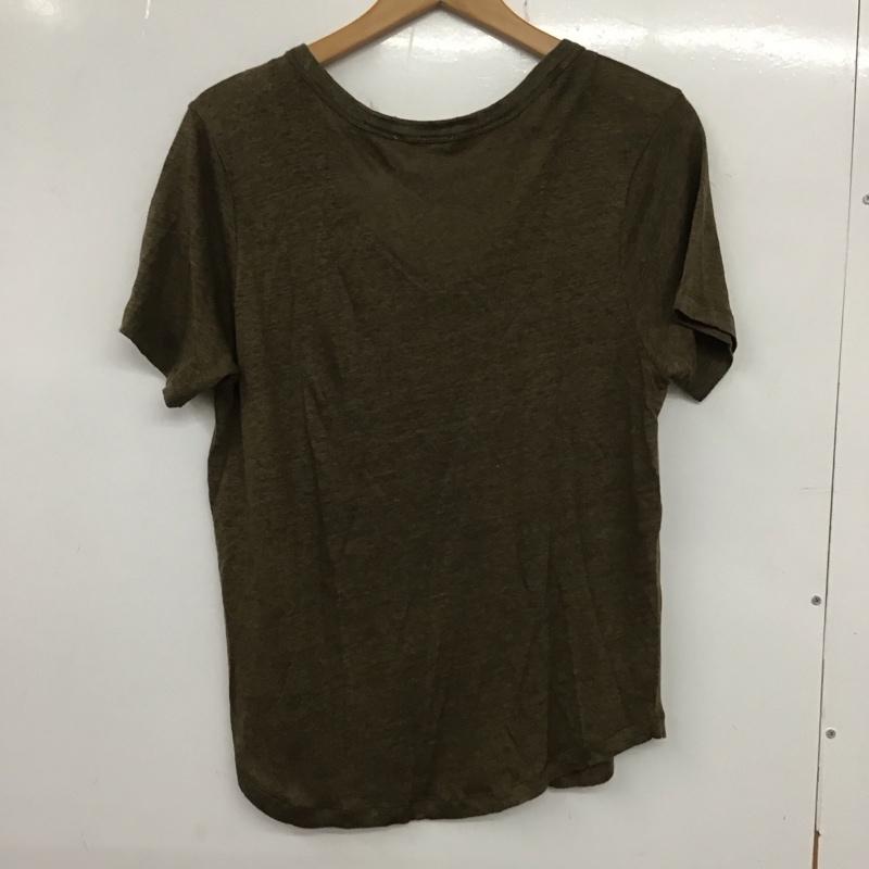 ザラ ZARA Tシャツ 半袖 M 無地 カーキ / カーキ / レディース USED 古着 中古 10134267