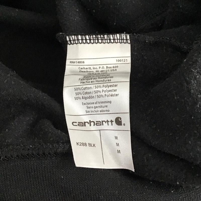カーハート Carhartt パーカー 長袖 長袖パーカー フード付きパーカー プリントスウェット トレーナー M ロゴ、文字 黒 / ブラック /  メンズ USED 古着 中古 10121035